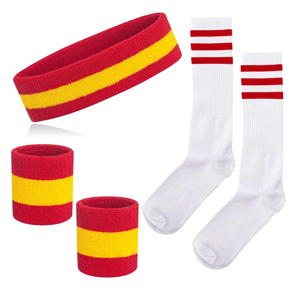5911 Sweatband Striped Sock Set For Sweatband Headband High